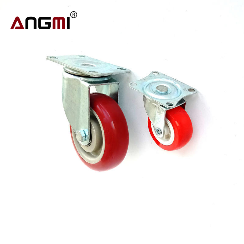 Home Office Customized Durable PVC PP Material Industrial Caster Wheel For Trolley